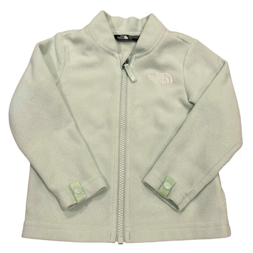 The North Face Mint Green Fleece Zip-up Jacket 2T